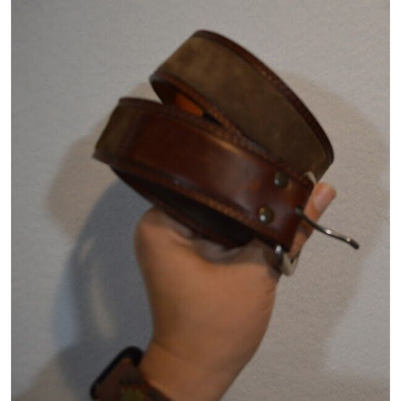 Duluth Trading Company Suede Belt Leather Size 46 - READ - Picture 4 of 7